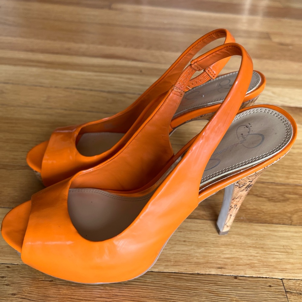 Jessica Simpson SEXY Orange Pumps